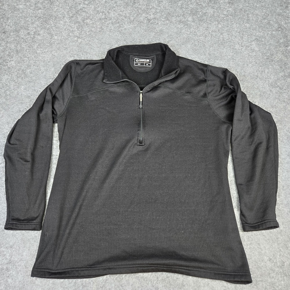Magellan Outdoors Men's Quarter Zip Pullover Active Top Shirt Size‎ XL Black